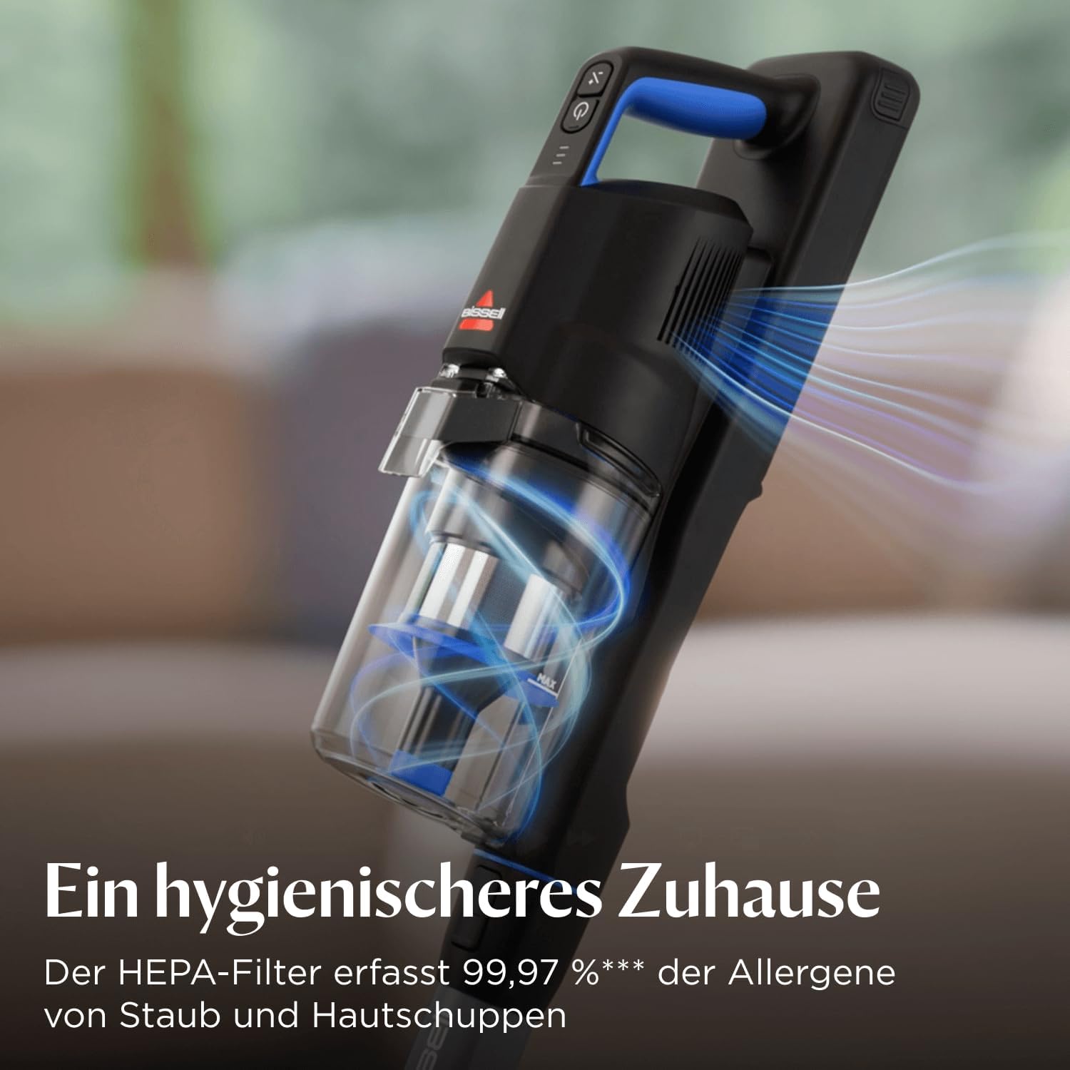 Bissell PowerClean FurGuard, Akku-Staubsauger, 280-W-Motor, selbstreinigende Bürstenrolle, FurFinder-Licht, kabelloser Staubsauger, freistehend, HEPA-Filter, 2500-mAh-Ersatzakku, 50 Min. Laufzeit, 4091N – Bild 9