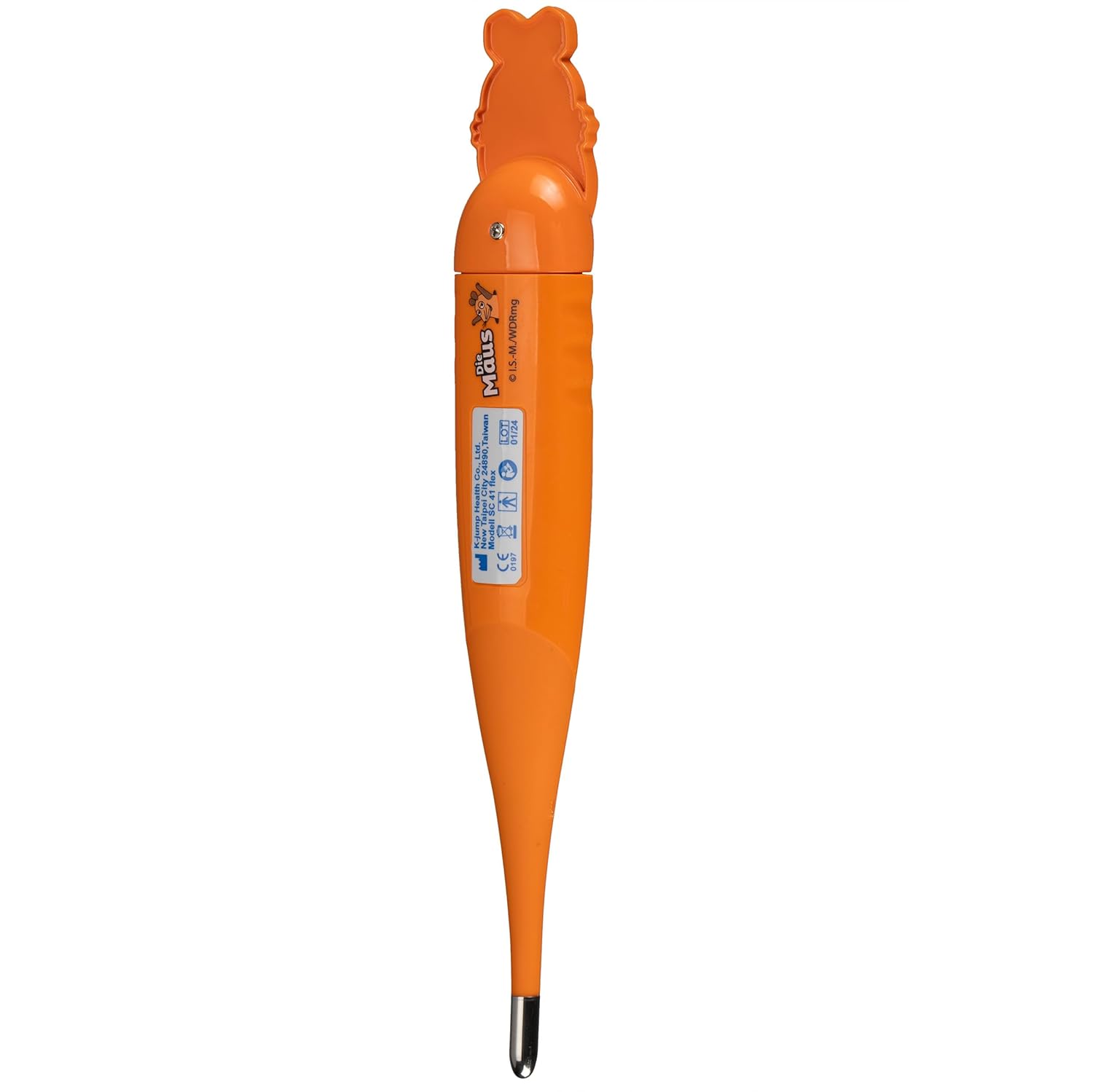DieMaus Digitales Fieberthermometer für Kinder, 2D-Design, flexible Spitze, 10 Sekunden Messzeit, Fieberalarm, Speicher, wasserdicht, CE-geprüft – Bild 4