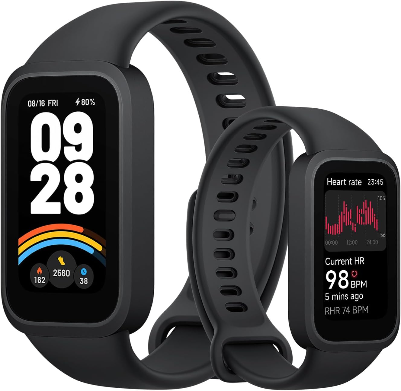 XIAOMI Smart Band 9 Active Black – 1,47 Zoll TFT, 450 Nits, 18 Tage Akku, 50 Sportmodi, SPO₂-Sensor, 5ATM wasserdicht