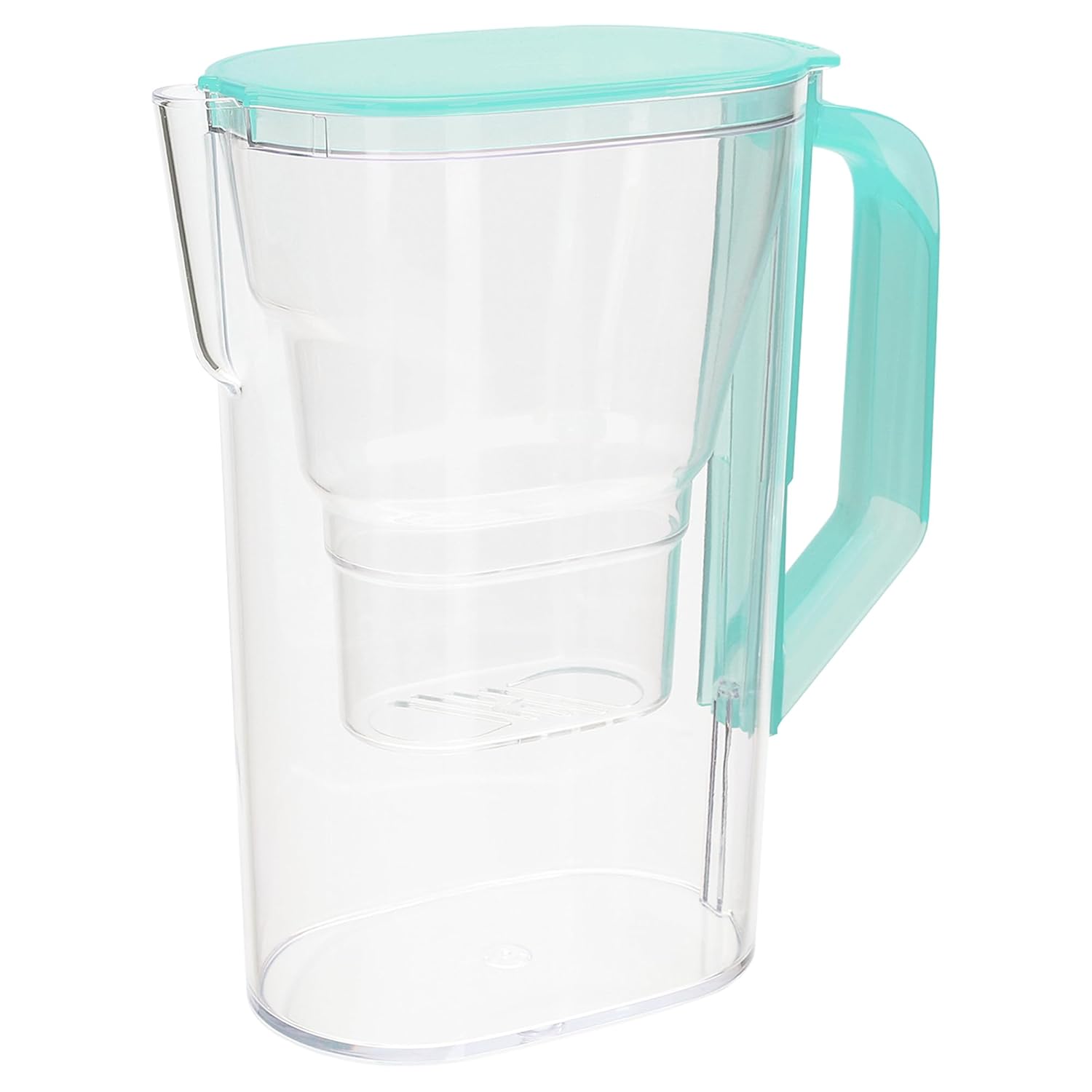 Wessper Wasserfilterkanne 2,7 l – kompatibel mit Brita Maxtra Filterkartusche – inklusive 1 Filterkartusche – reduziert Kalkablagerungen – ideal für Kühlschranktür – Mint – Bild 9
