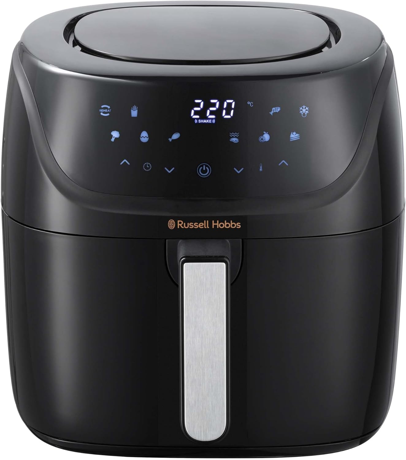 Russell Hobbs SatisFry 27170-56 Heißluftfritteuse XXL, 8 l, Rapid AirFryer, kompaktes Gehäuse, 7 Kochfunktionen, 10 Programme, spülmaschinenfest, max. 220 °C, Fritteuse ohne Öl, Grillen, Backen, Braten – Bild 13