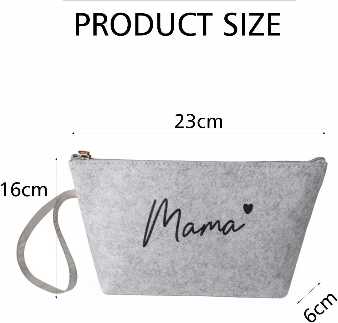 Filz-Kosmetiktasche für werdende Mütter, Schwangere, Geschenke mit Reißverschluss aus Filz. Elegante Mama-Tasche als Geschenk für Mama, Schwangerschaft, junge Mama, Babyparty – Bild 2