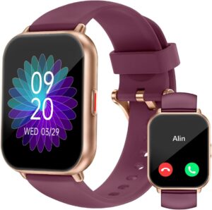 RUIMEN Smartwatch mit Telefonfunkti...