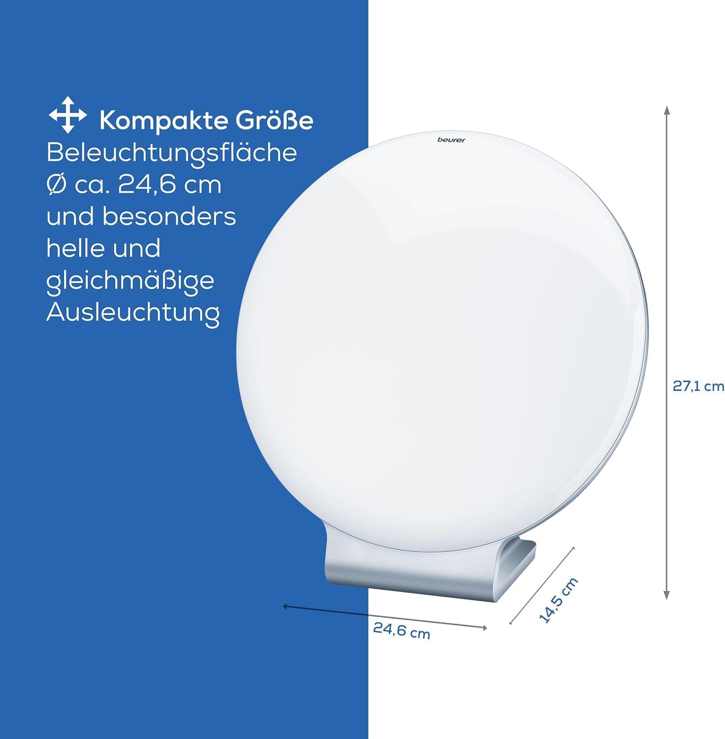 Beurer TL 50 Tageslichtlampe zur Simulation von Tageslicht, zertifiziertes Medizinprodukt für mehr Wohlbefinden. – Bild 3