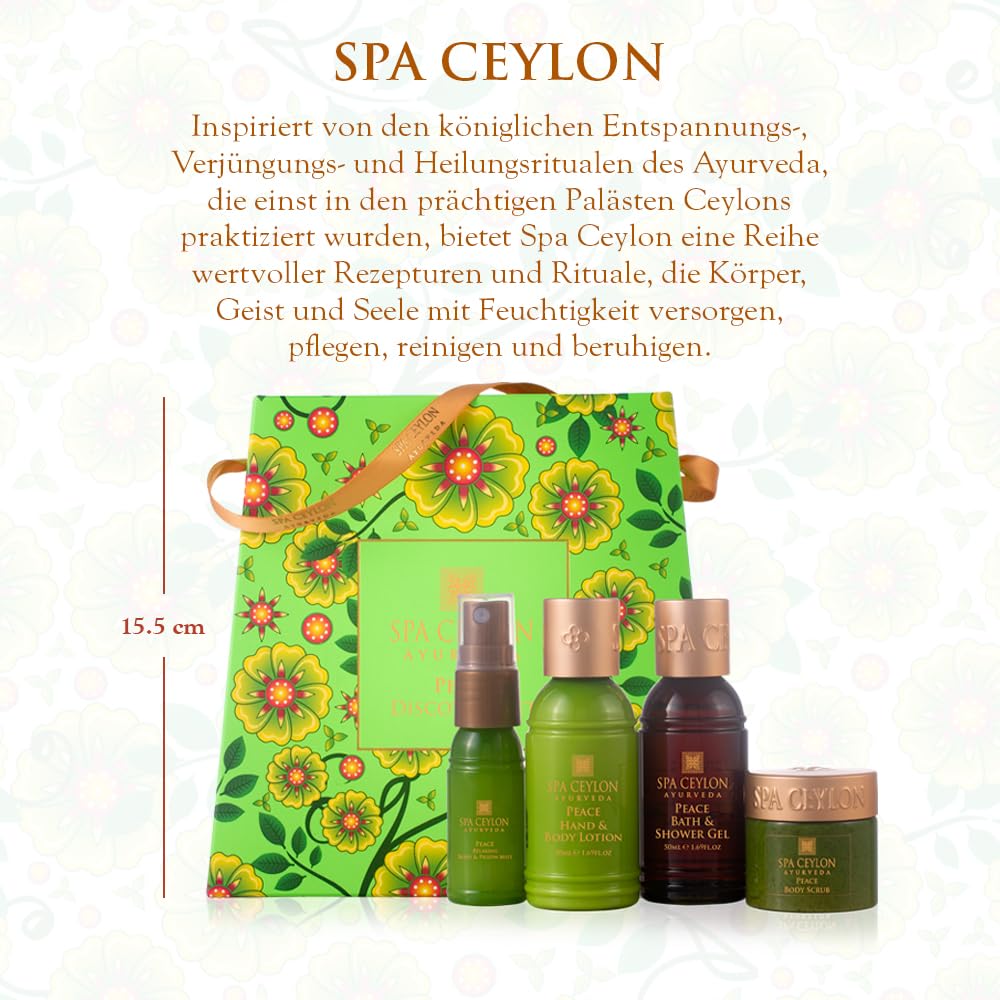 SPA CEYLON Peace Discovery Set – Ayurveda-Set mit Körperpflege & Aromatherapie, Geschenkset mit Nebel, Balsam, Duschgel & Körpercreme, wohltuend & vegan, ideal zum Kennenlernen – Bild 5