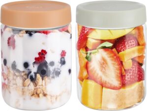 2 Stück 600-ml-Meal-Prep-Gläser, ...