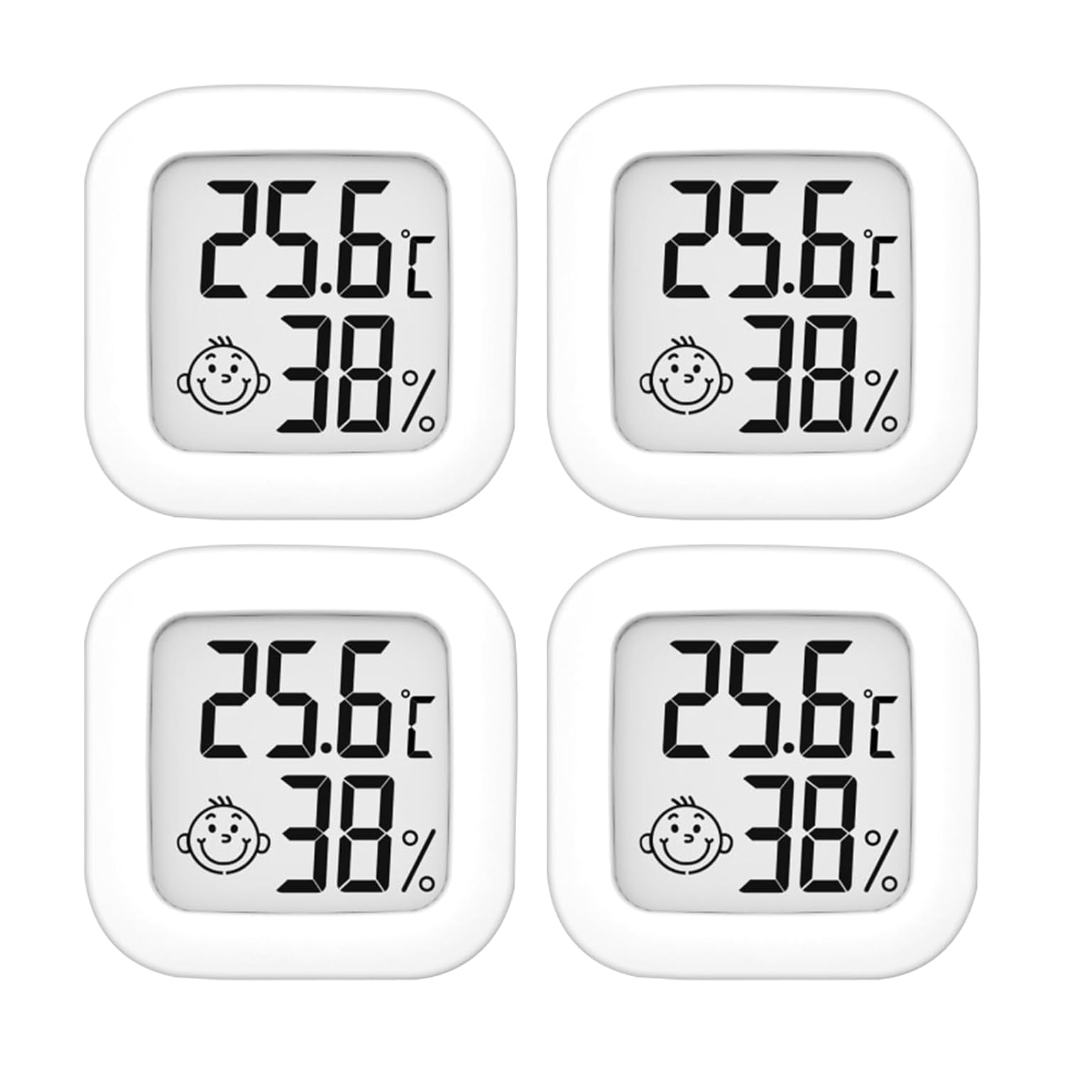 Thermometer-Hygrometer für den Innenbereich, hochpräzises Luftfeuchtigkeitsmessgerät, Thermometer für den Innenbereich -10 °C ~ 70 °C, für Babyzimmer, Wohnzimmer, Büro, Gewächshaus (4)