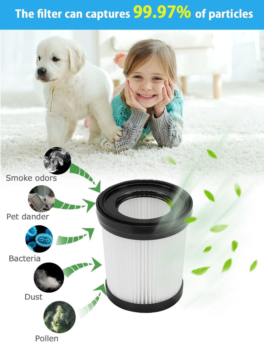 8 Stück HEPA-Filter für FSV001 FSV101 Lubluelu 202 Staubsauger HEPA-Filterteile – Bild 4