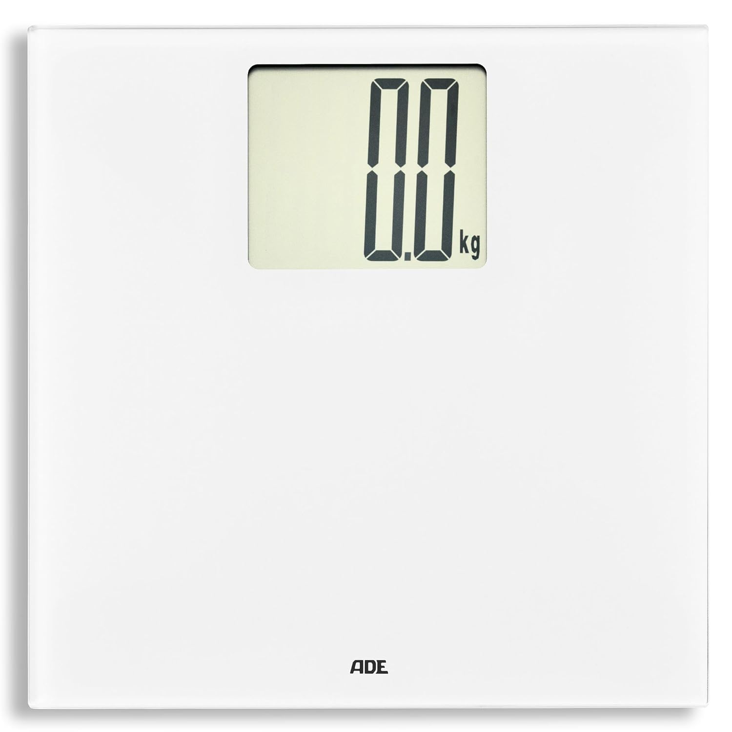 ADE Digitale Personenwaage mit XXL-Display | 200 kg Tragkraft | Besonders gut ablesbare Körperwaage | Ideal für Brillenträger, Senioren | Personenwaage Weiß