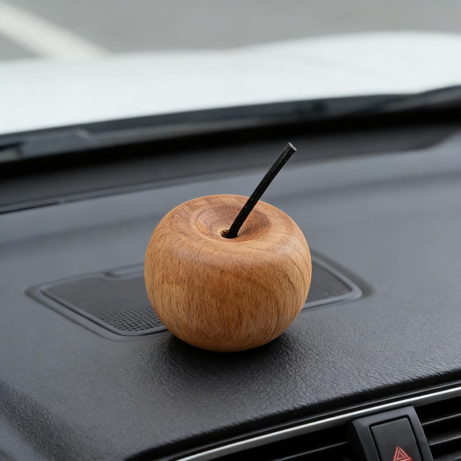 Diffusorkugel für ätherische Öle aus Naturholz, handgefertigte Aromatherapie-Dekoration aus massivem Holz für Zuhause, Büro und Auto, 48 x 35 mm, 5 Stück (Ahornapfel) – Bild 2