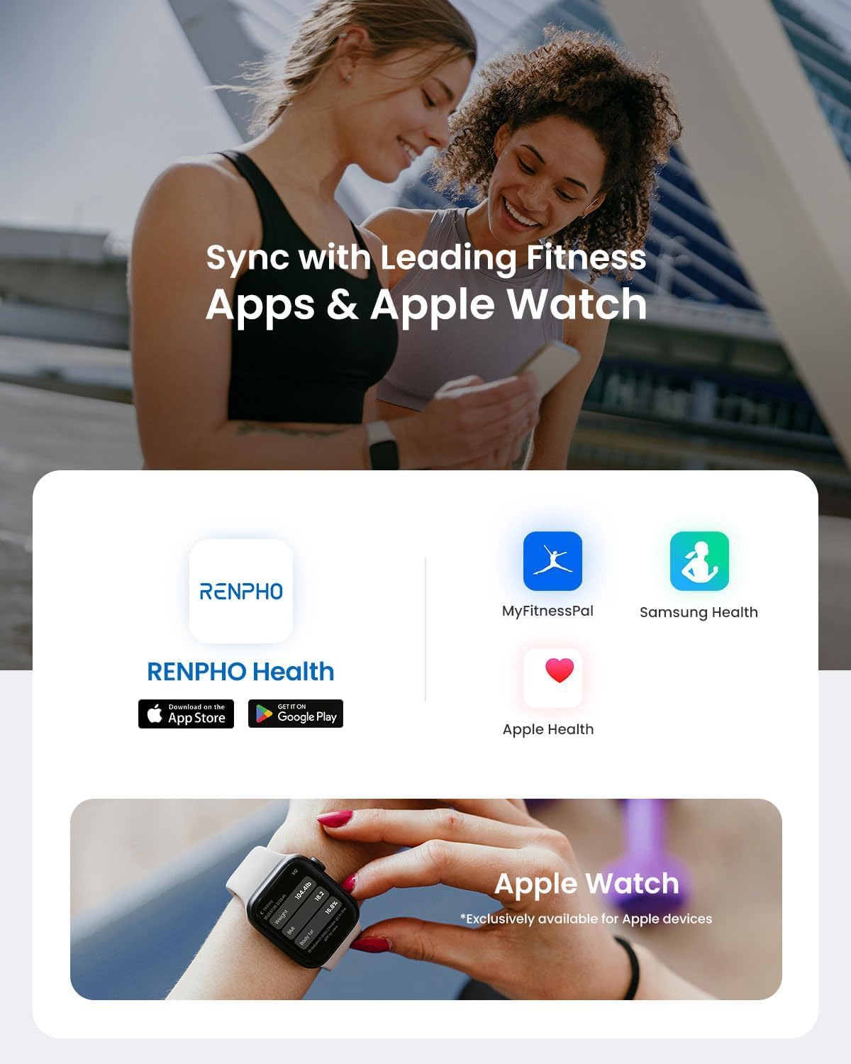 Renpho Körperfettwaage, digitale Personenwaage, Bluetooth-Körperanalysewaage mit App, smarte Waage für Körperfett, BMI, Muskelmasse, Protein, BMR – Bild 5