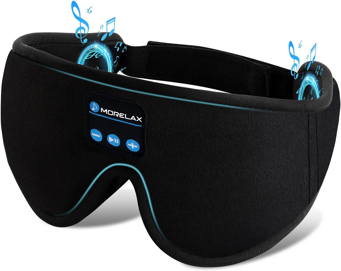 Schlafmaske mit Bluetooth-Kopfhörern, 3D-Schlafmaske, kabellose Musik-Augenmaske für schlafende Seiten-/Rückenschläfer, Schlafkopfhörer