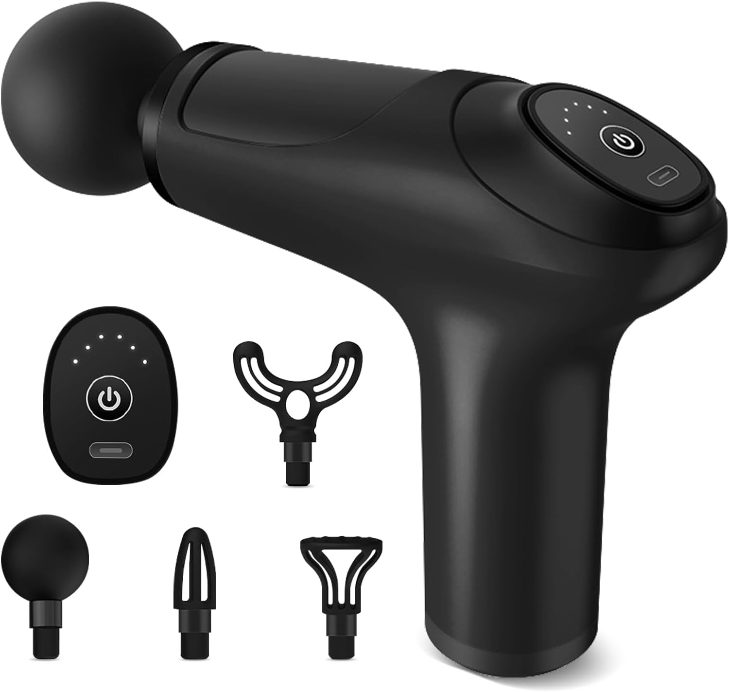 Anluomania Massagepistole, Massagepistole mit 6 Geschwindigkeiten, Handmassagegerät 3200 U/min, Massagepistole, Muskelmassagegerät mit 4 Massageköpfen, Handmassagegerät für Muskelmassage, Entspannung