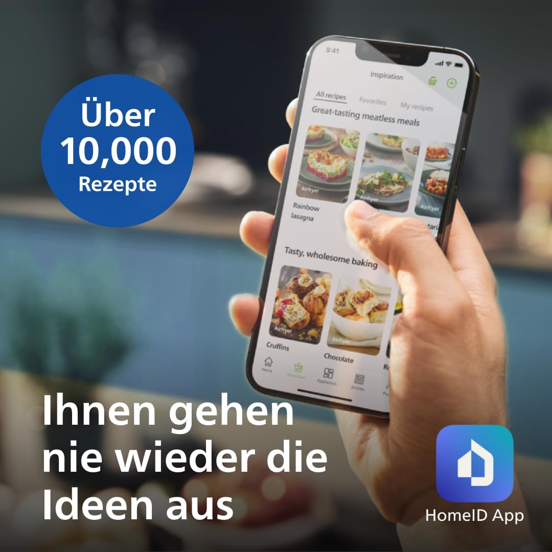 Philips 5000 Series Heißluftfritteuse XXL, 7,2 l (1,4 kg), 16-in-1, WLAN-Verbindung, 90 % weniger Fett mit Rapid Air-Technologie, Rezepte-App (HD9285/90) – Bild 6