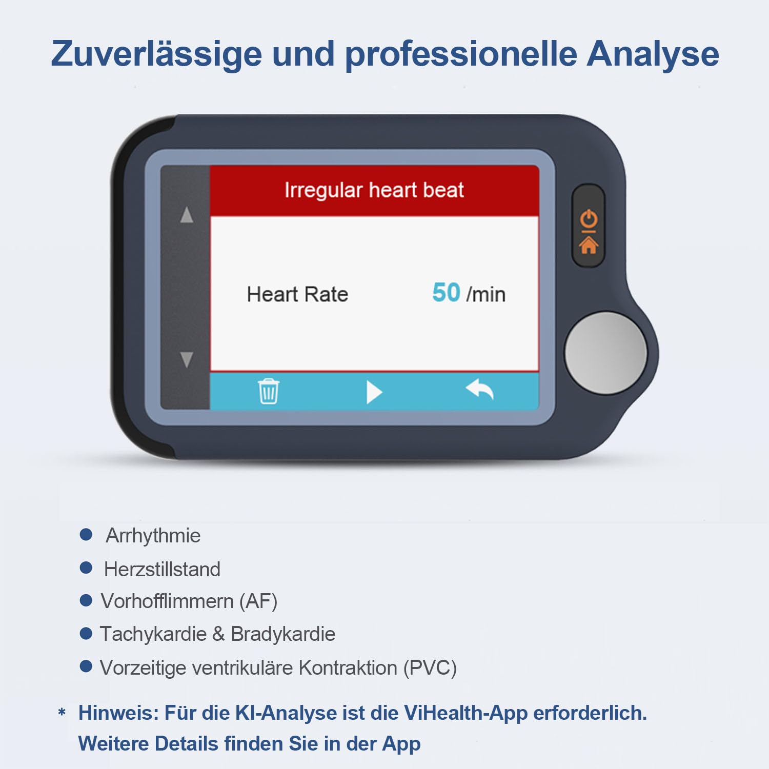 CheckMe EKG-Gerät für Zuhause, 30s/60s/5min Bluetooth-EKG-Monitor mit EKG-Analysebericht, kompatibel mit iOS & Android, Mac & Windows, Multi-User-Datenverwaltung – Bild 5