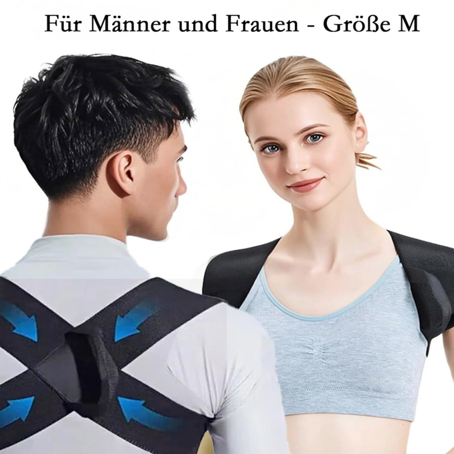 Haltungskorrektur Rücken, Rückenglätter, Schultergurt Haltungskorrektur, Rückenstützgürtel, Rückenstütze, Haltungstrainer, Rückenstabilisator für Damen und Herren, S – Bild 7