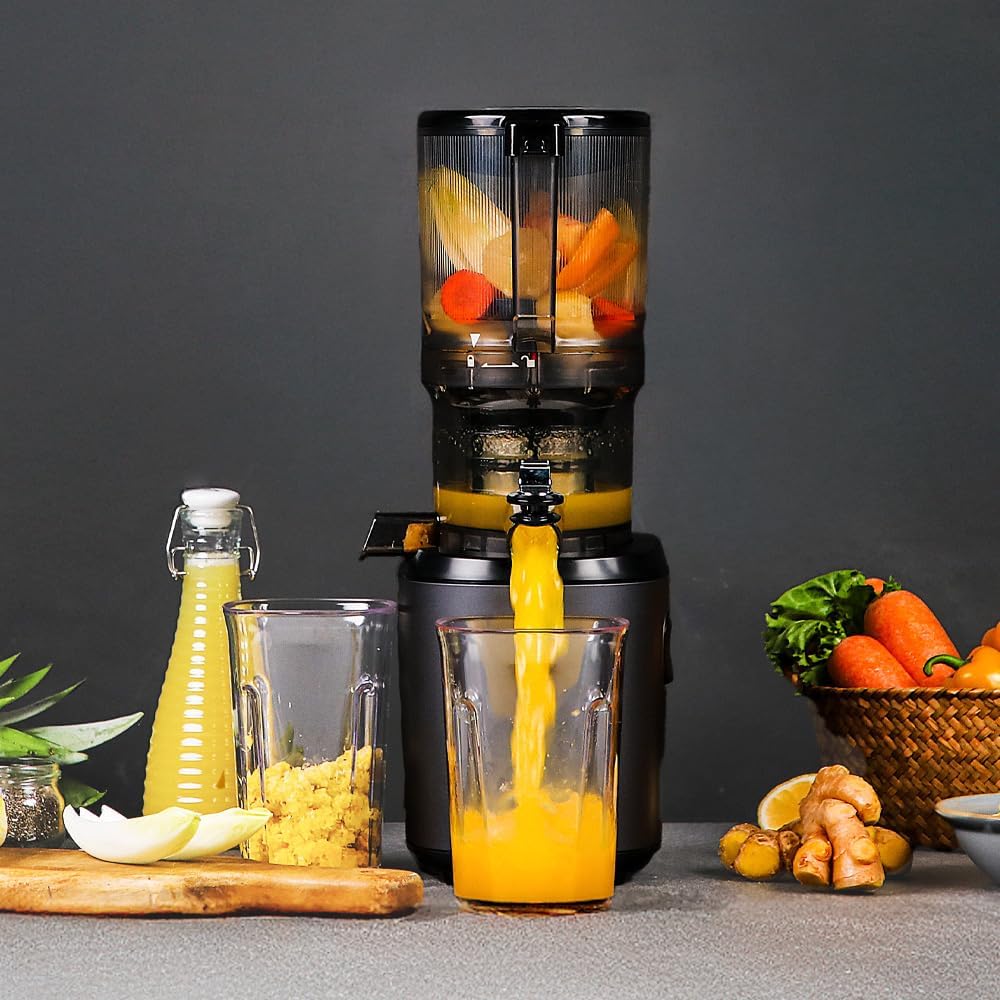 Kuvings Slow Juicer AUTO6 | Entsafter Gemüse und Obst, Elektrische Kaltpresse, Ruhiger Motor, Leicht zu Reinigen, Saft & Sorbet, 1.7L, BPA Frei, Schlankes Design, 200 Watt (Matt Gunmetal)_KHS-660SE – Bild 10