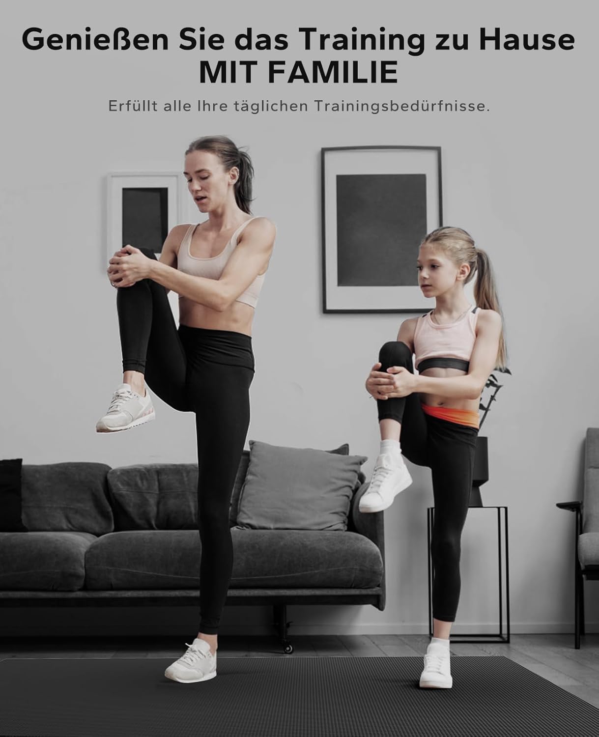 APBEAR Yogamatte XXL- Extra Groß Breit Sportmatte Fitnessmatte Rutschfest 213cm x 152cm / 366cm x 183cm x 8mm Dicke, Hoher Dichte Ultra Haltbar PVC, Gymnastikmatte Schuhfreundlich – Bild 6