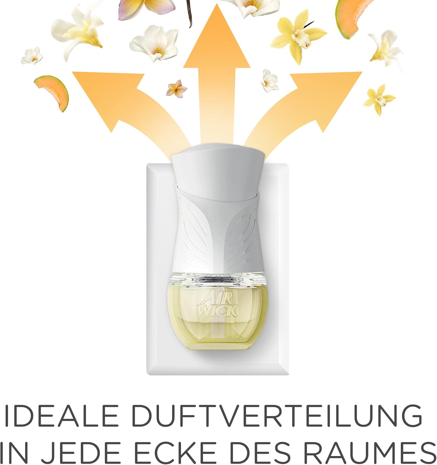 Air Wick Plug-In-Duftöl-Starterset – 1x Plug-In-Diffusor mit 3 Nachfüllungen – Frischer Lufterfrischer mit ätherischen Ölen – Duft: Summer Delights – 3x 19 ml Duftöle + weißer Diffusor – Bild 9