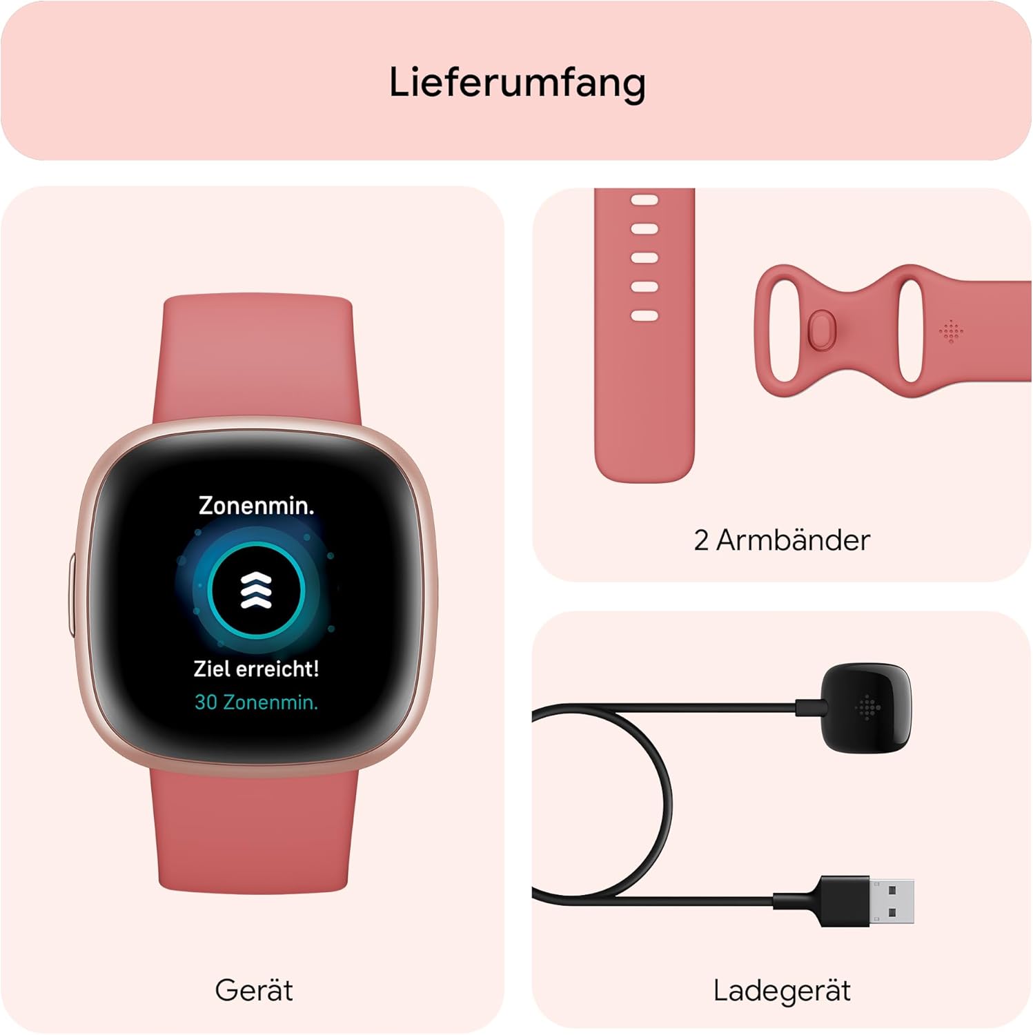 Google Fitbit Versa 4 – Smartwatch Damen/Herren – Fitness-Tracker mit integriertem GPS und Telefonfunktion, 6 Tage Akkulaufzeit, 40+ Trainingsmodi – Fitnessuhr kompatibel mit Android/iOS – Bild 6