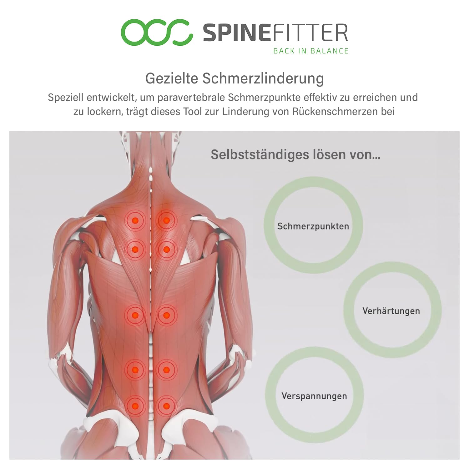 Spinefitter by Sissel Trigger-Tool, punktueller Druckaufbau, effektive Schmerzlinderung & Lösung von Verspannungen, robustes Material, ideal für Rückengesundheit & Fitness, leicht und mobil – Bild 6
