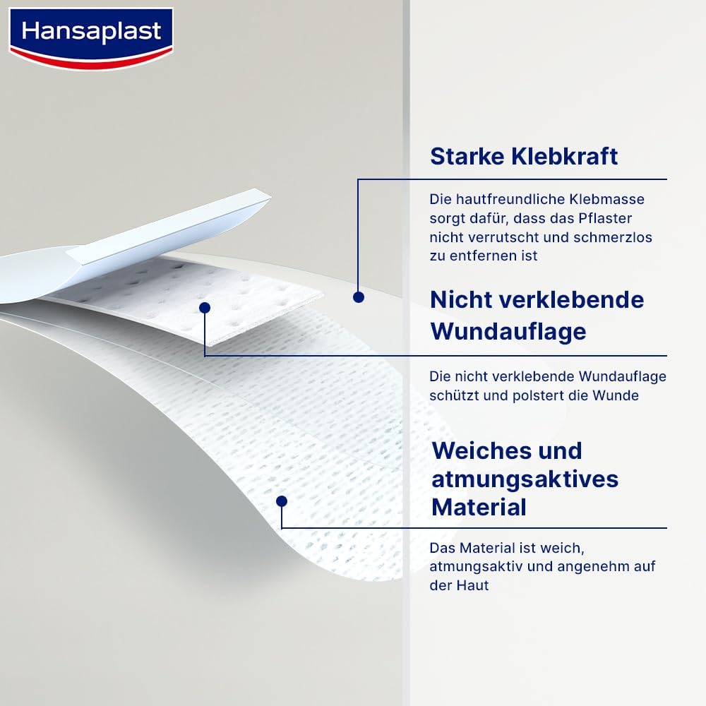 Hansaplast Sensitive Kinderpflaster (20 Streifen), Wundpflaster mit niedlichen Tiermotiven zur Aufmunterung von Kindern, schmerzfreie Entfernung, Pflasterset – Bild 4