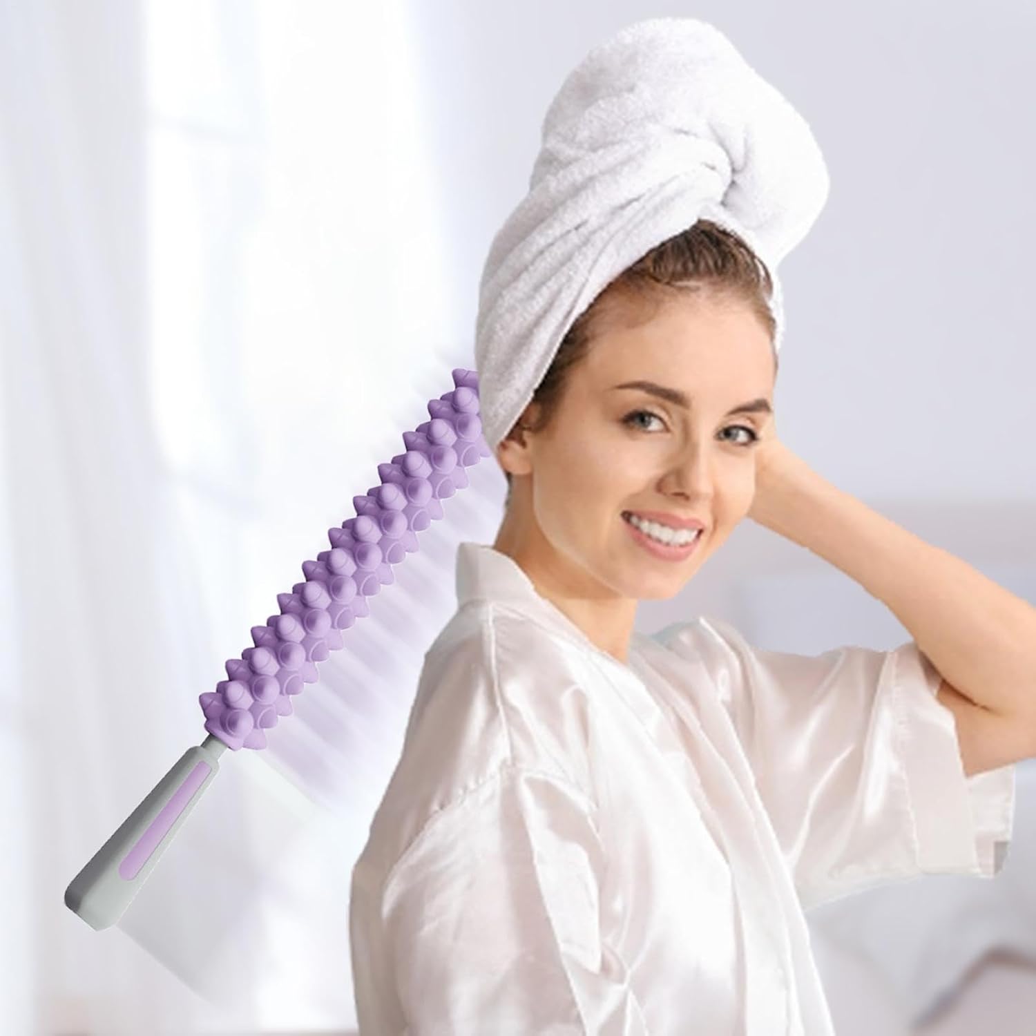 Massagestab – Manuelles Muskelroller-Werkzeug, Ergonomisches Entspannungsgerät | Ganzkörper-Entlastungsgerät, Tragbares Handmassagegerät, Handkonstruktion Zur Tiefenentlastung Des Gewebes Für Die Erho – Bild 4