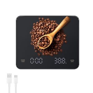OBEST Mini-Kaffeewaage mit Timer, 3...