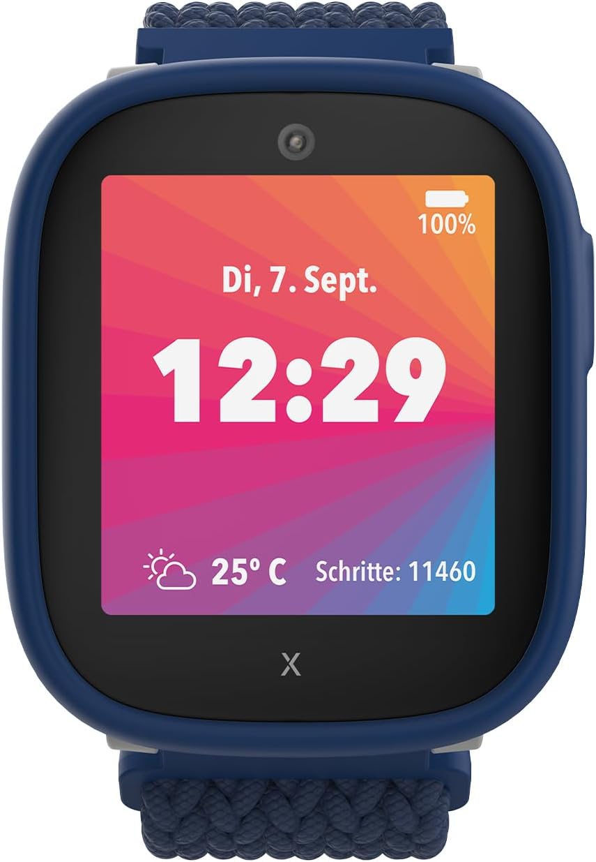 Xplora X6 Play, wasserdichte Handyuhr für Kinder (mit SIM-Karte), 4G, Anrufe, Nachrichten, Schulmodus, SOS-Funktion, GPS, Kamera, Schrittzähler (blau) – Bild 2