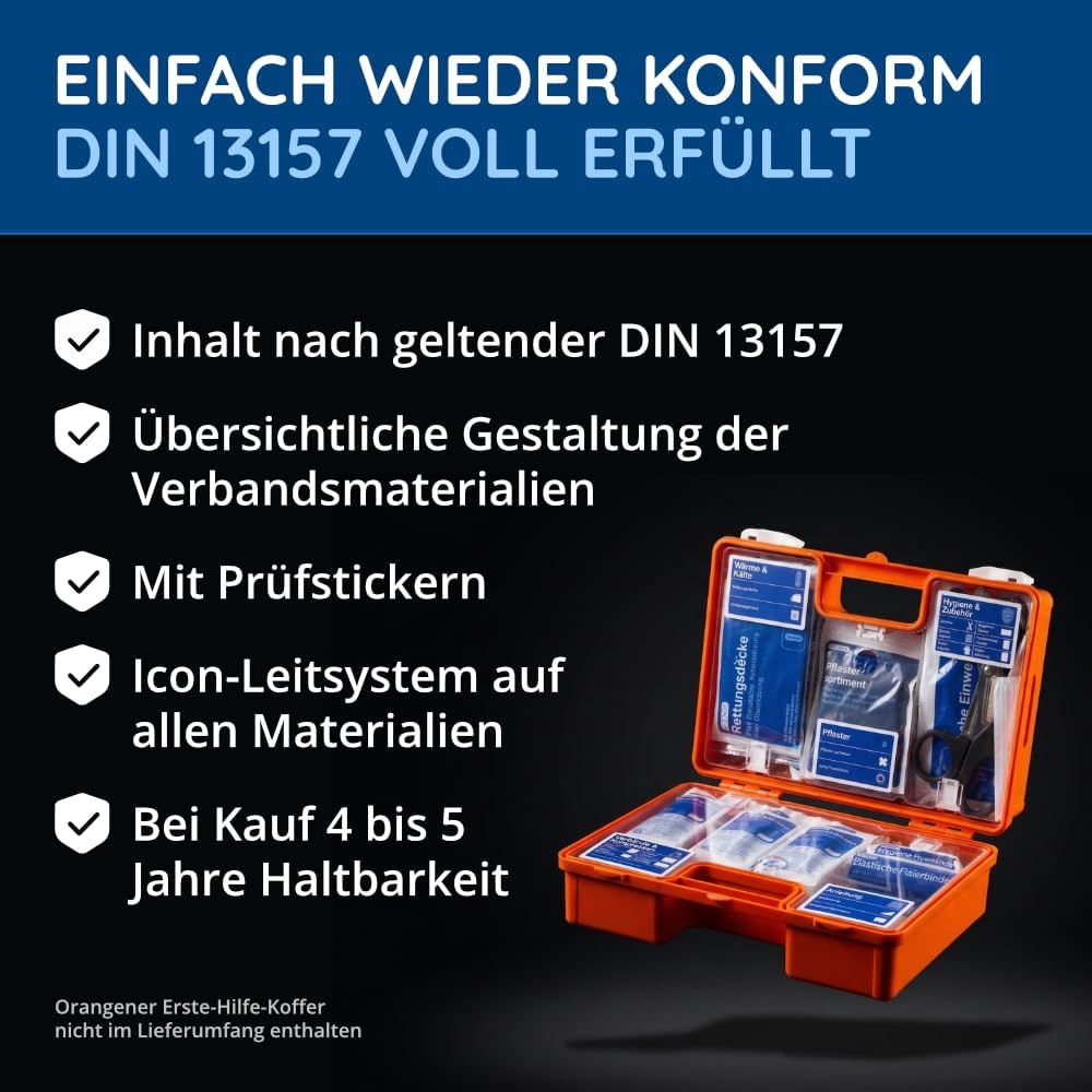 DIN 13157 Erste-Hilfe-Nachfüllset, Polsterung für HSE-Erste-Hilfe-Set – Bild 3