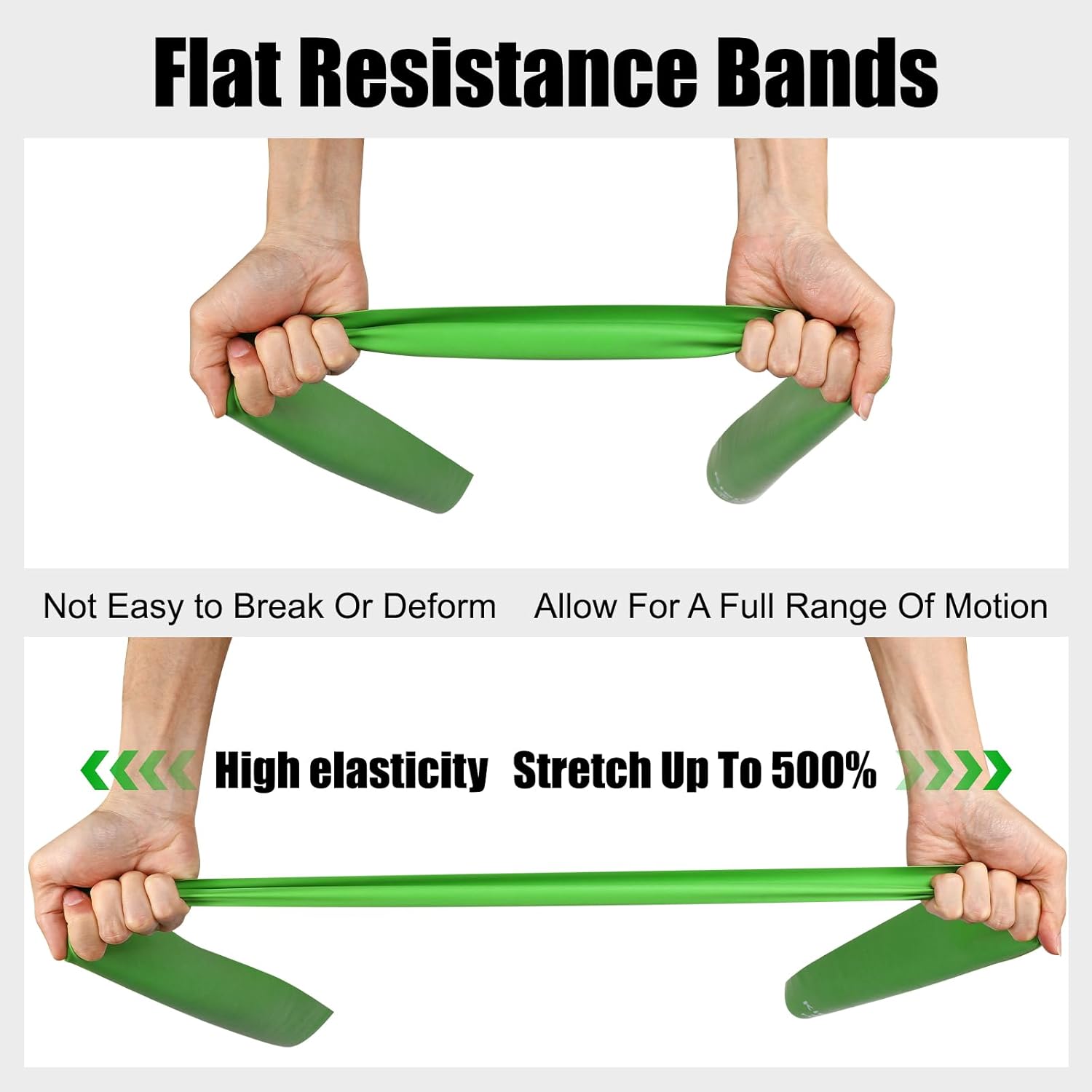 Latex-Gymnastikband, elastisches Fitnessbänder-Set für Workouts, Pilates, Yoga, Physiotherapie und Reha, Widerstandsbänder-Set für Sport, elastisches Band, Fitnessbänder für Training, 1,8 m lang – Bild 2