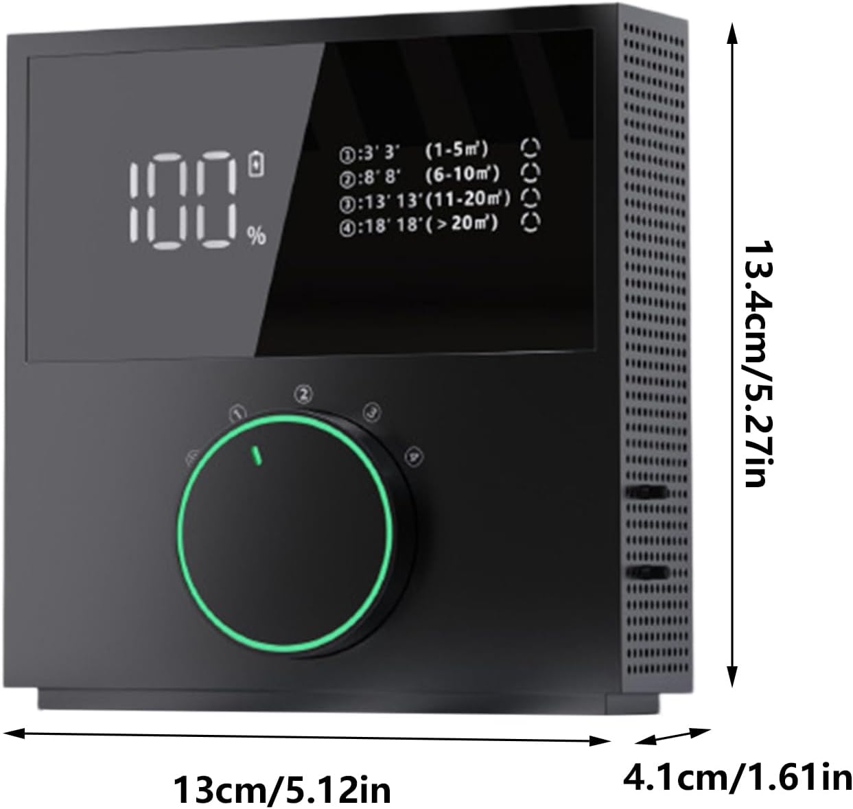 Luftreiniger – leise, wiederaufladbar, USB, 3 Geschwindigkeitsstufen, Luftqualitätsmonitor für Büro, Wohnzimmer, Spa, Yoga, Meditation, Klassenzimmer, Hotel – Bild 5