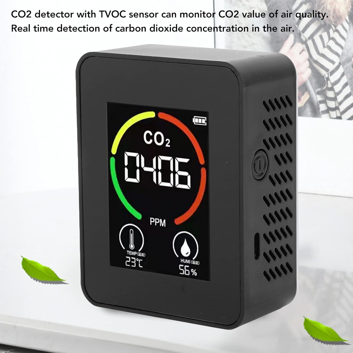 CO2-Detektor, Luftqualitätsmonitor mit TVOC-Sensor, Echtzeitmonitor, einfache Ablesung zu Hause – Bild 8