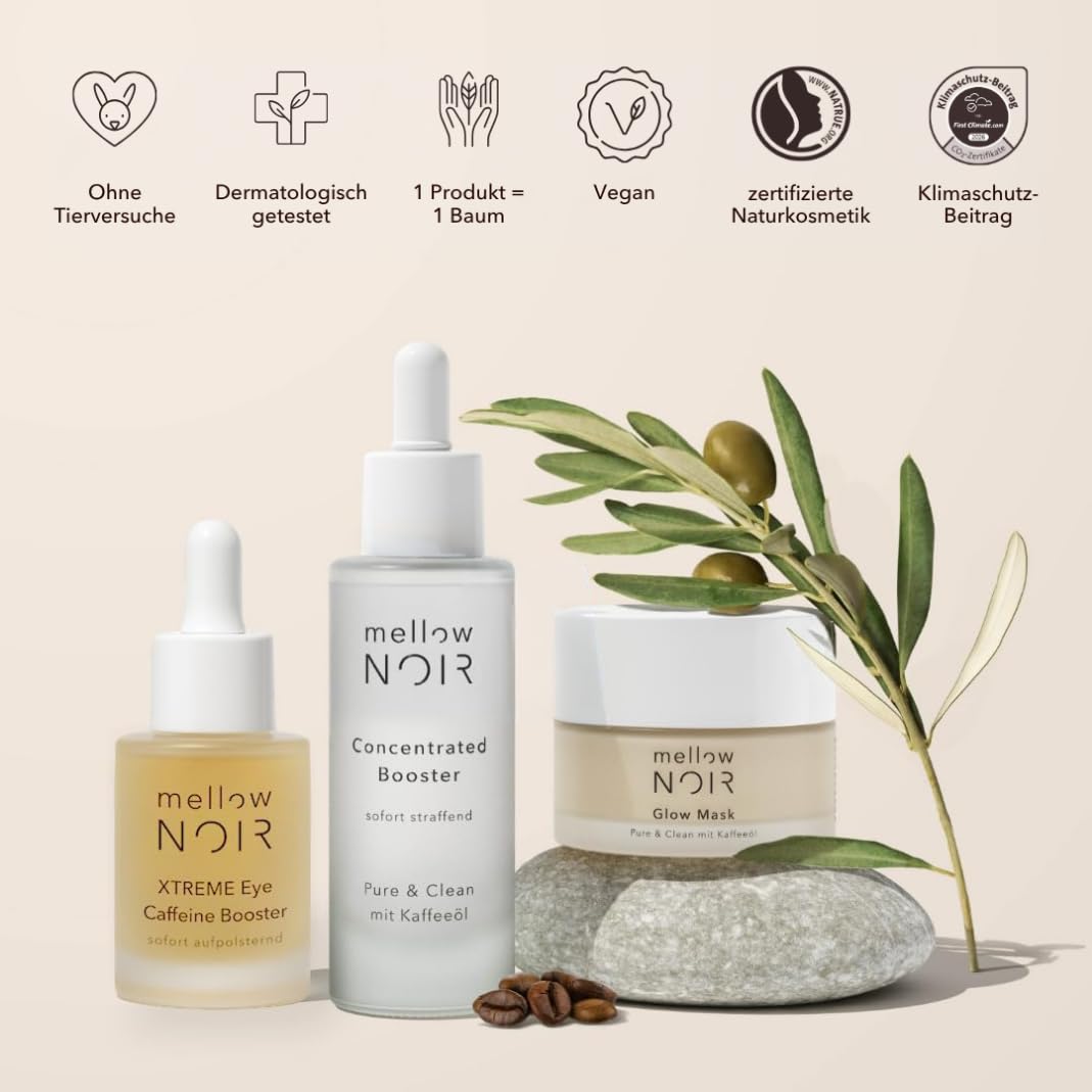 mellow NOIR Body Contour Cream 200 ml – Körpercreme gegen Cellulite und schlaffe Haut – für straffe Konturen an Bauch, Beinen und Oberarmen – zieht schnell ein, ohne zu fetten – Naturkosmetik – vegan – Bild 10