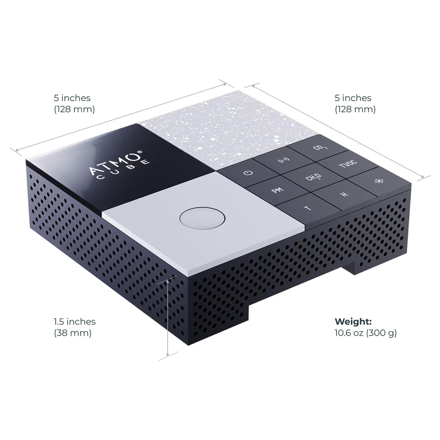 Atmocube Professioneller 12-in-1-Luftqualitätsmonitor – Messgerät für CO2, Feinstaub (PM2,5), Formaldehyd (CH2O), TVOC und NOx – WLAN, Ethernet und PoE-Konnektivität – Echtzeit-Cloud-Dashboard und App – Bild 8