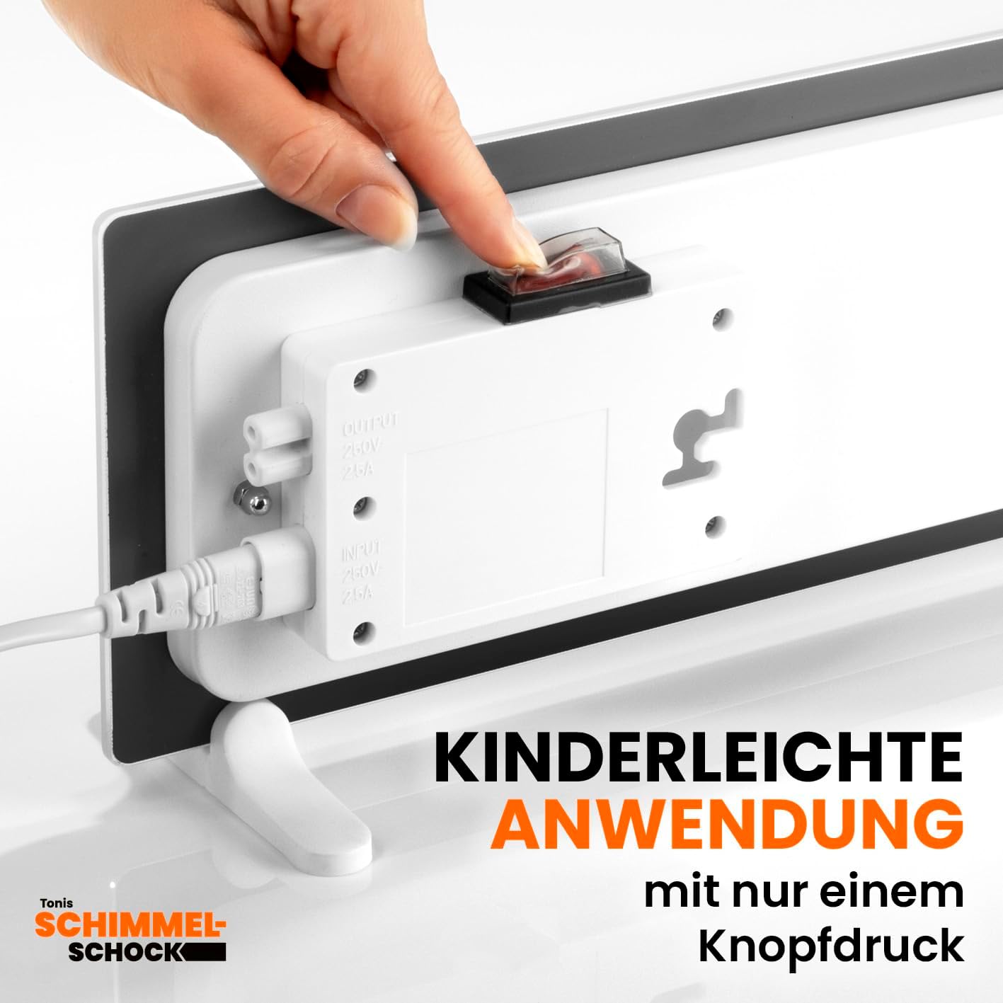 Tonis SCHIMMELSCHOCK Anti-Schimmel-Heizung mit Glasscheibe zur Schimmelbekämpfung | Wandheizung trocknet kalte, feuchte Wände und behebt die Ursache von Schimmel | Innovatives Glasdesign – Bild 6