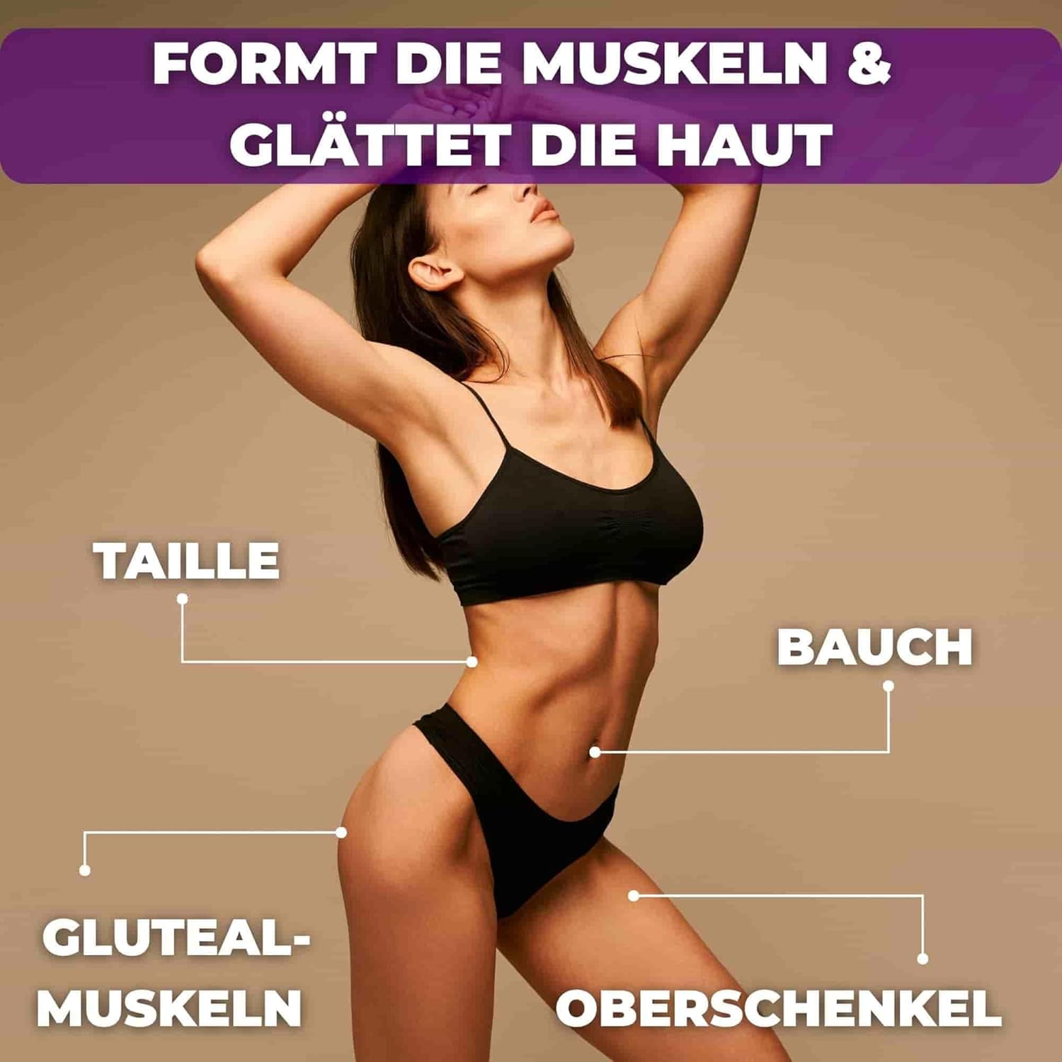 Tuuli Accessories Anti-Cellulite-Massageroller mit Griff, Maderotherapie aus Holz, für Beine, Oberschenkel, Bauch, Körper – Bild 4