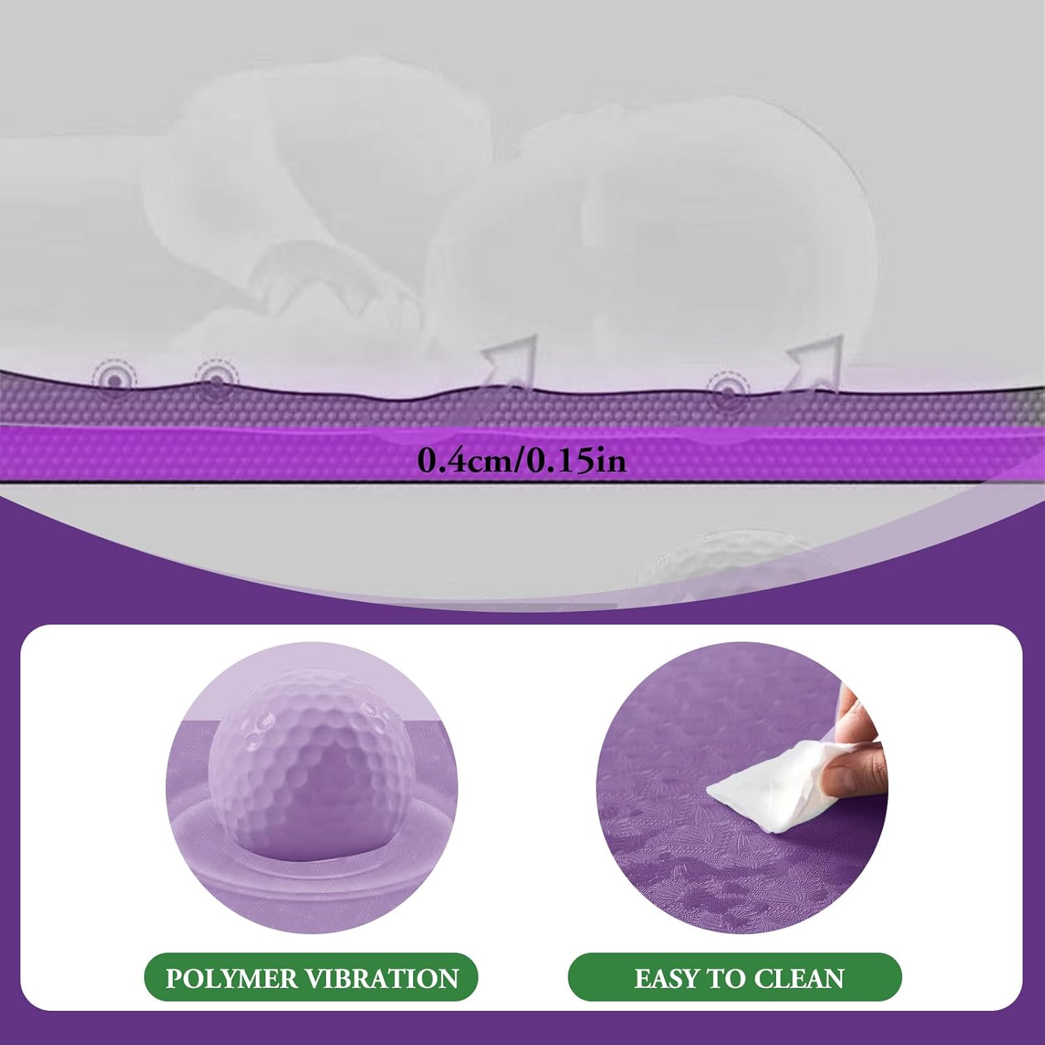Faltbare Yogamatte, faltbare Yogamatte, Reisen, leicht, 183 x 61 x 0,4 cm, rutschfeste tragbare Fitnessmatte mit Tragetasche für Reisen, Pilates, Sport – Bild 4