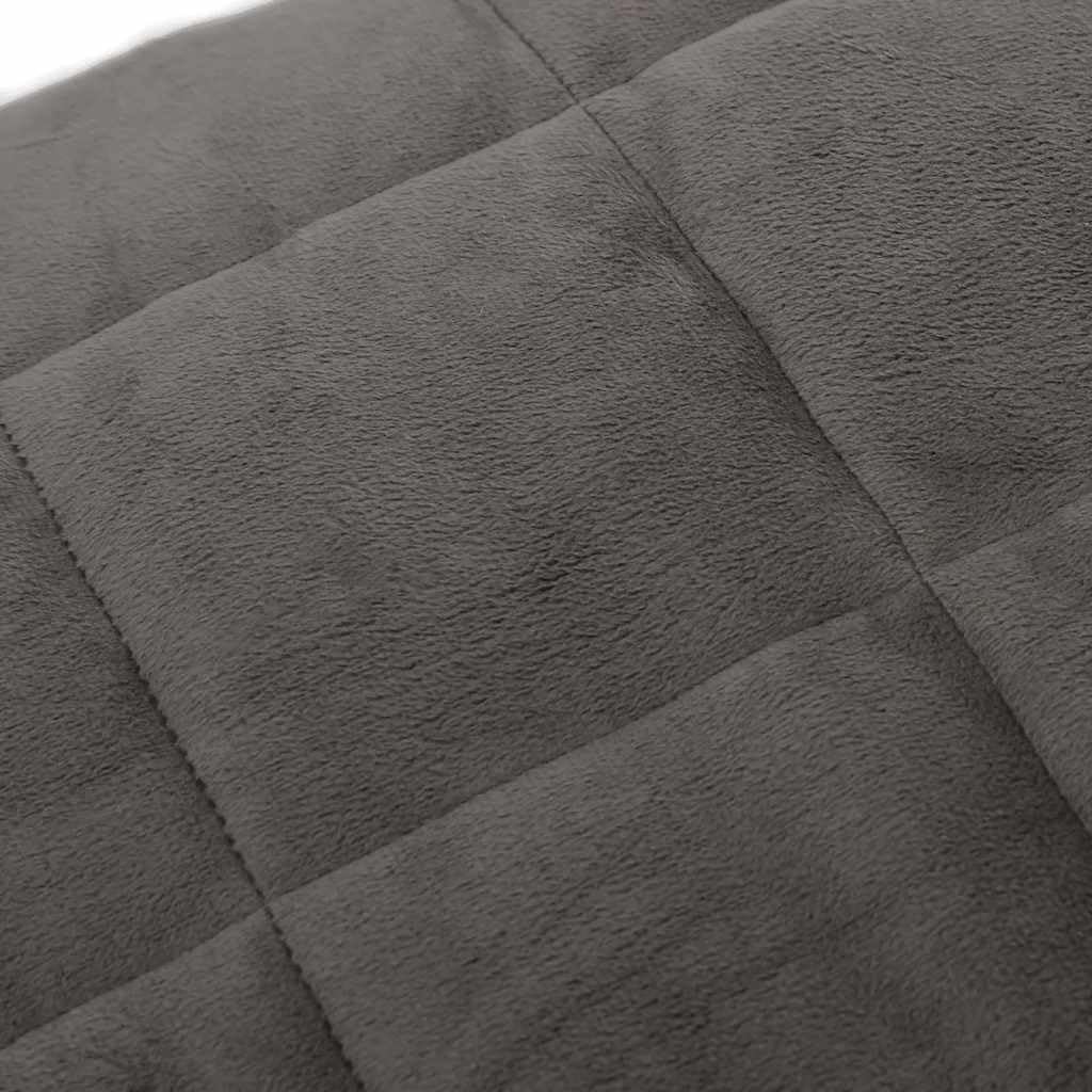 vidaXL Gewichtsdecke 200 x 200 cm, 9 kg, Grau, Baumwolloptik, gesteppt & atmungsaktiv, hypoallergen, für Super-King-Size-Betten, beruhigende Decke gegen Stress & Angst – Bild 4