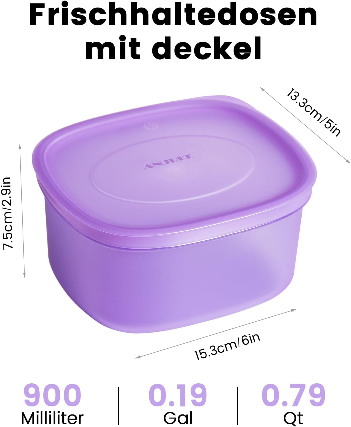 Meal-Prep-Boxen, 7 Stück, wiederverwendbare Frischhaltedosen mit Deckel, spülmaschinen-, mikrowellen- und kühlschrankgeeignet, BPA-frei, auslaufsicher (900 ml) – Bild 2