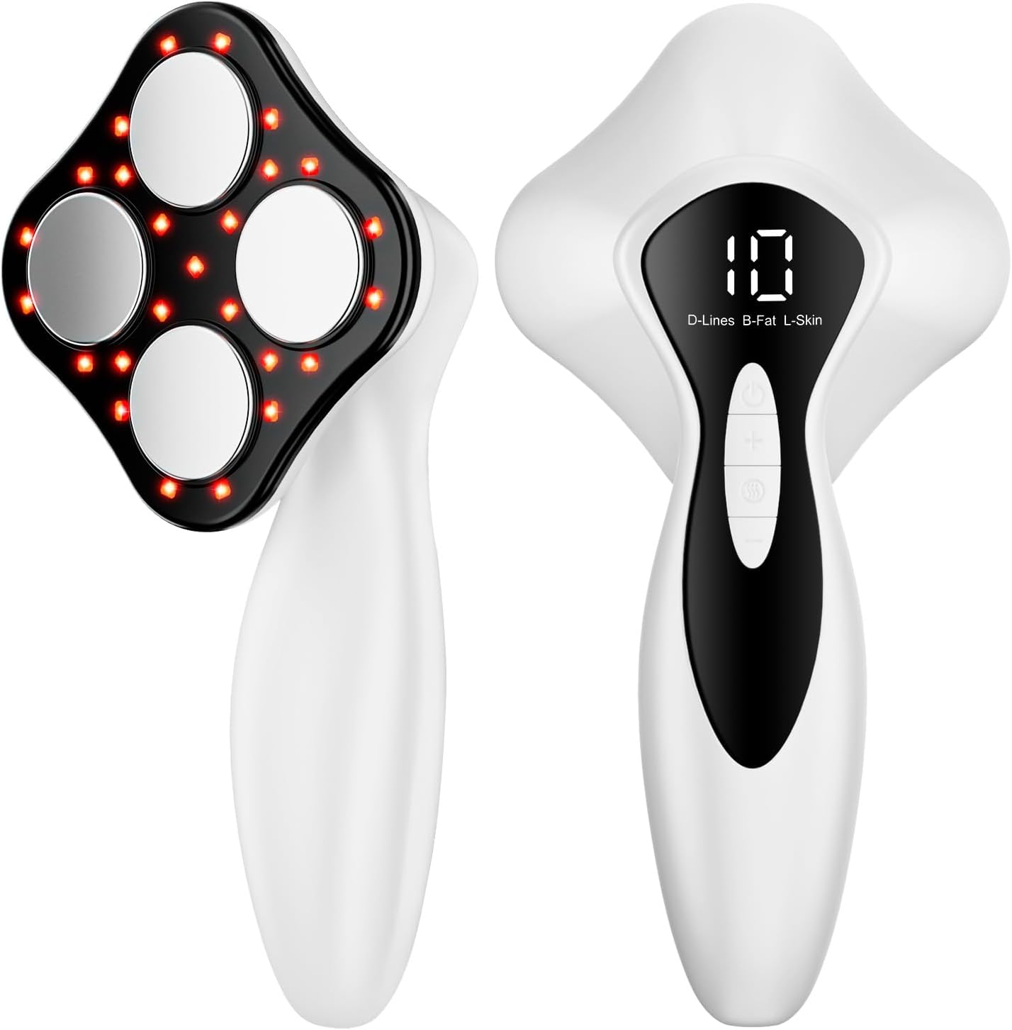 Cellulite-Massagegerät, Massage, Lipödem-Massagegerät, Anti, nachgewiesene Wirksamkeit, kabelloses Unisex-Massagegerät für Taille, Bauch, Gesäß, Arme, Beine, Rücken (weiß)