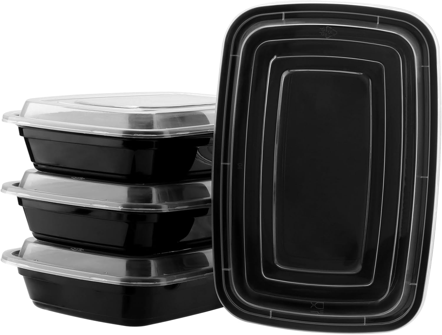 ZOENHOU 50 Stück Meal Prep Boxen, 750 ml Meal Prep Container aus Kunststoff mit Deckel, 1 Fach Meal Prep Container, zum Mitnehmen, Snacks, Obst, mikrowellengeeignet, Kühlschrank – Bild 4