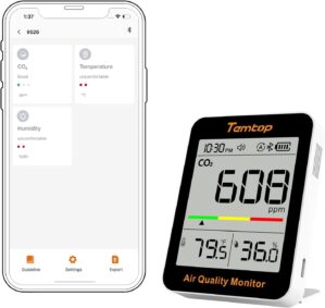 Temtop C1+ CO2-Messgerät mit App, ...