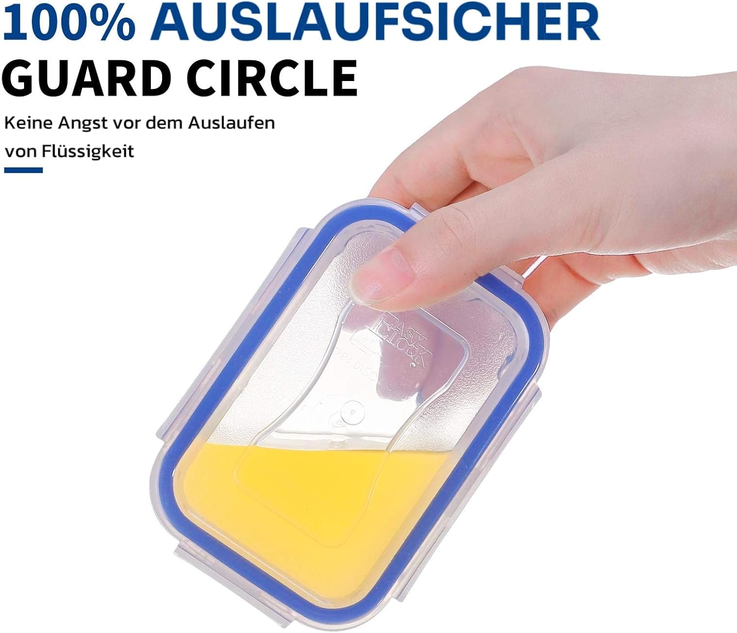 4 Stück kleine Behälter mit Deckel, Kunststoff, Gefrierbehälter, 500 ml, Meal-Prep-Boxen, Mikrowellengeschirr, auslaufsicher, tragbar und langlebig – Bild 2