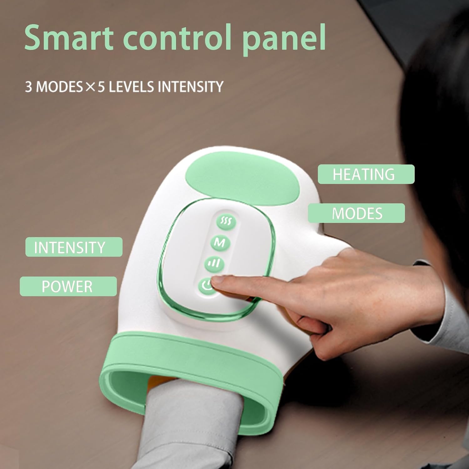 Handmassagegerät mit Wärmefunktion, elektrisches Handmassagegerät, Massagegerät zur Schmerzlinderung für Finger, Handmassagegerät zum Entspannen von Händen und Handgelenken, Geschenke für Männer und Frauen – Bild 2