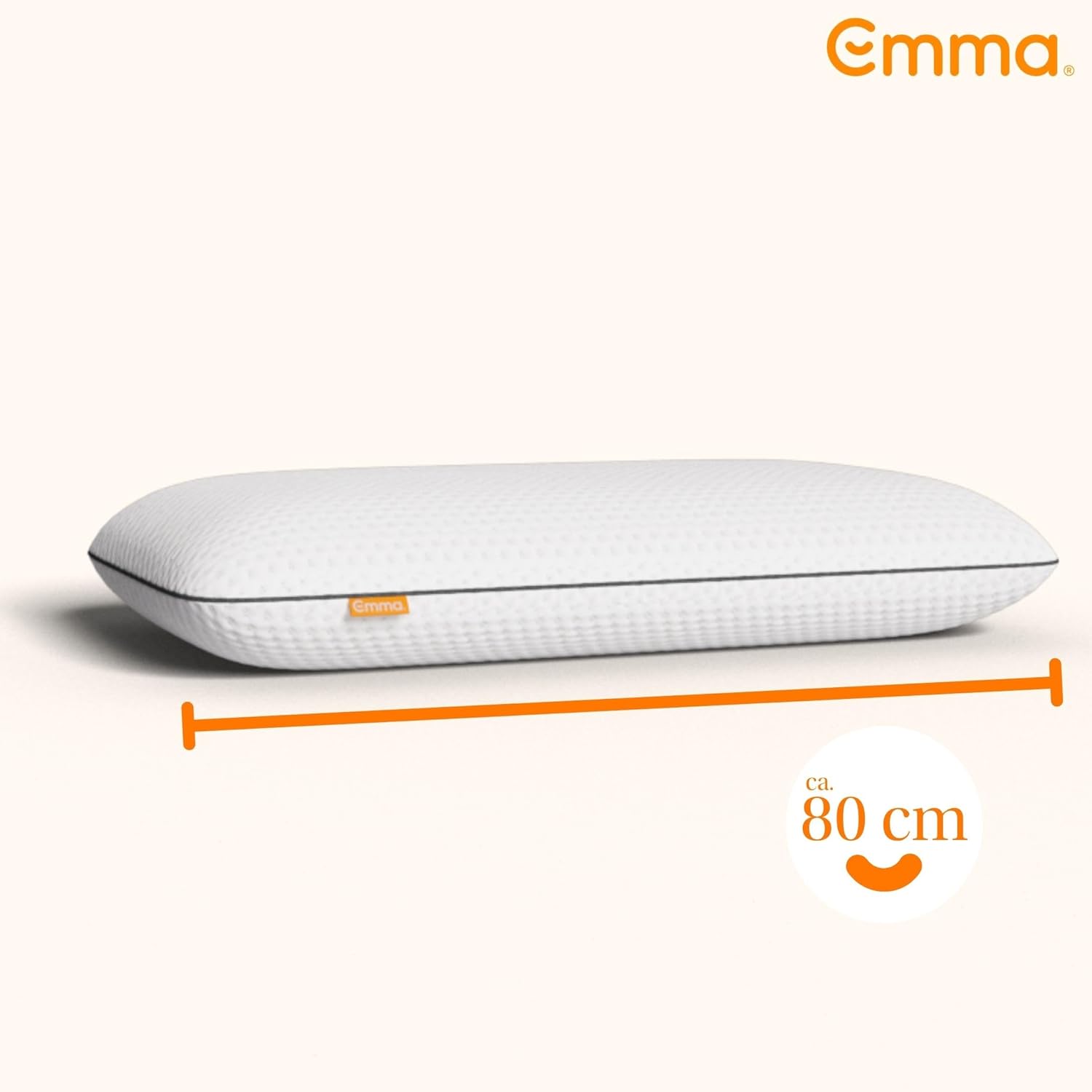 Emma Classic Stützkissen 80 x 40 cm – Testsieger Kissen (Stiftung Warentest, Gut (1,7), Ausgabe 09/2025; getestet in 40 x 80 cm) – Kissen, atmungsaktiv, waschbarer Bezug – Bild 4
