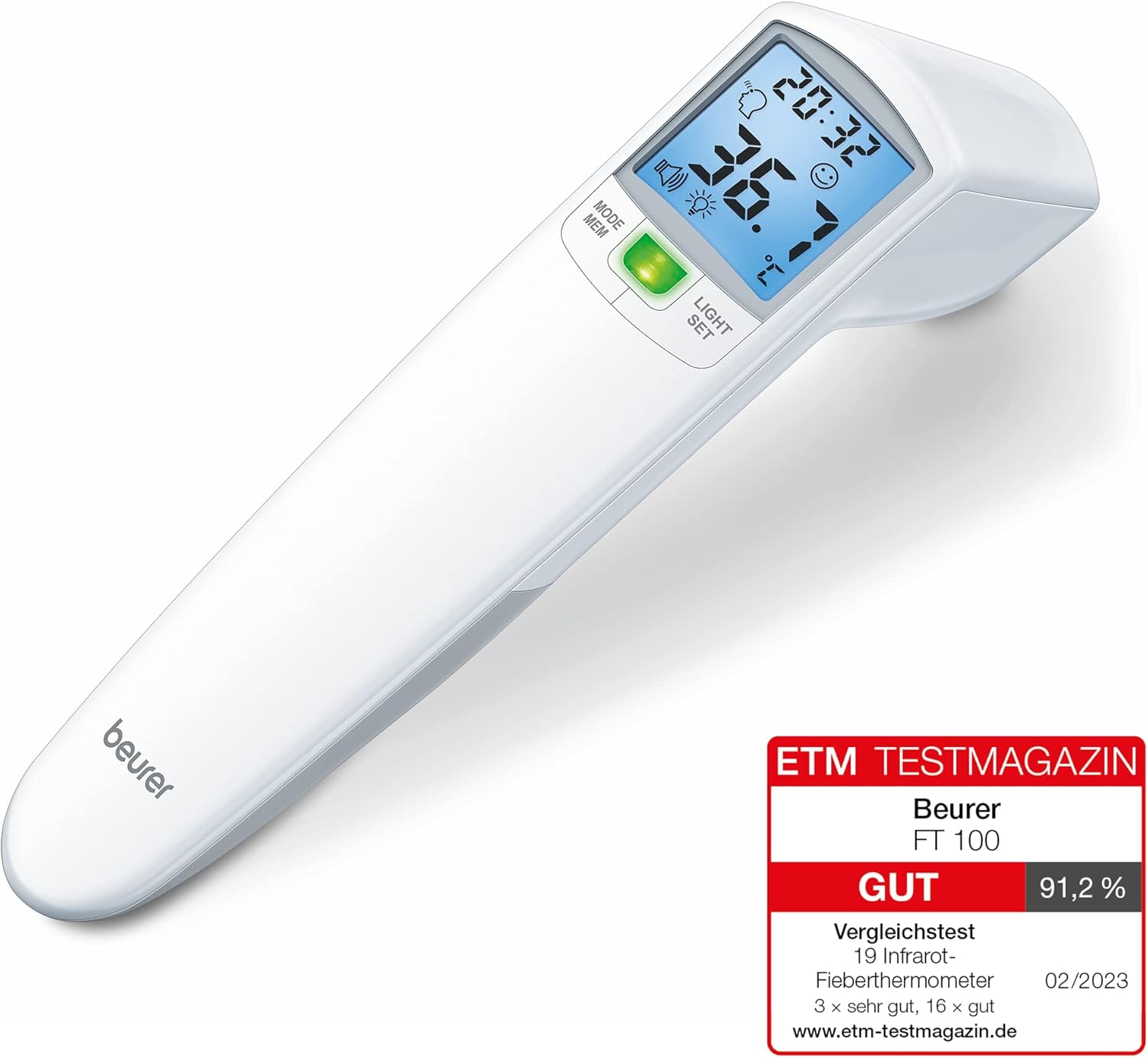 Beurer FT 100, berührungsloses Fieberthermometer mit Infrarot-Messtechnik – Bild 7