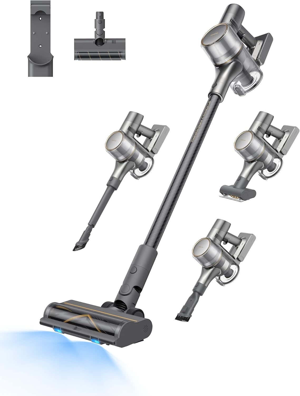 dreame R20 Kabelloser Staubsauger, 22.000 PA / 190 AW, starke Saugleistung, 90 Minuten lange Laufzeit, Schmutzerkennung, LED-Bildschirm, blaues LED-Licht, kein Verheddern, ideal für Tierhaare, Teppiche