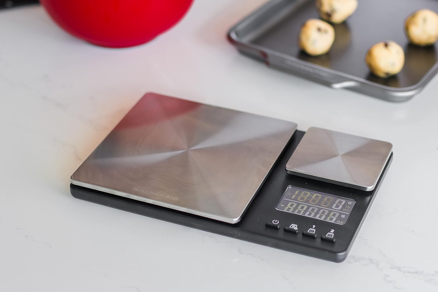 Digitale Lebensmittelwaage von KitchenAid mit zwei Plattformen, wiegt zwischen 5000 g und 500 g, schwarz, Einheitsgröße – Bild 12