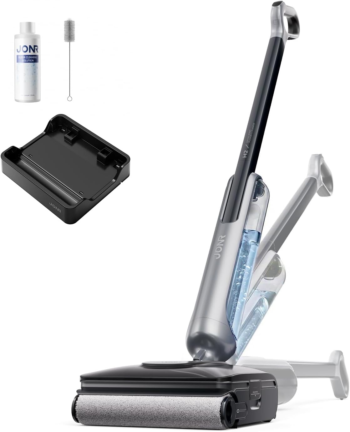 JONR 20000 Pa H2 Nass-Trockensauger, Innovatives Geruchsfreies Design, 1500 ml Extra großer Wassertank mit 180° Flachliegend (unverminderte Saugleistung & Wasserleistung), 45 Min. Lange Laufzeit. (S)